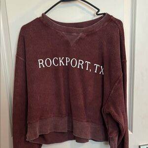 Burgundy Corduroy Top with Logo